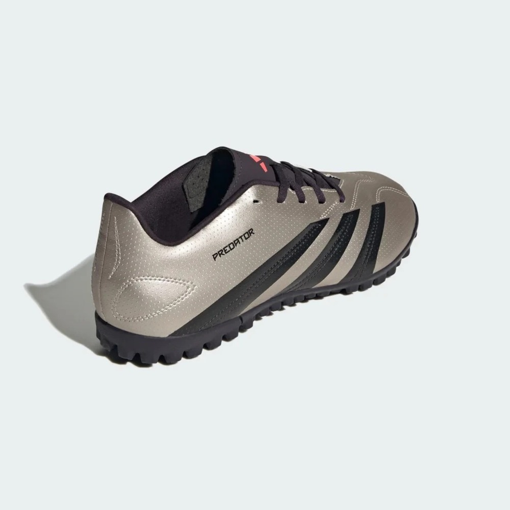 Adidas Predator Club TF (Turf) Men's Sz 10.5 Soccer Cleats IF6398 Black/Metallic - Picture 6 of 7